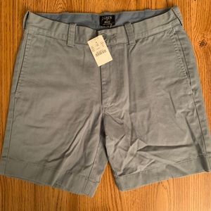 NWT J.Crew 7" Reade shorts, gray/blue, size 28